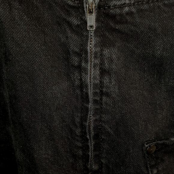 Forever 21 Black Jean Overall Bib Shortall Denim Dress Size Small - Picture 5 of 6